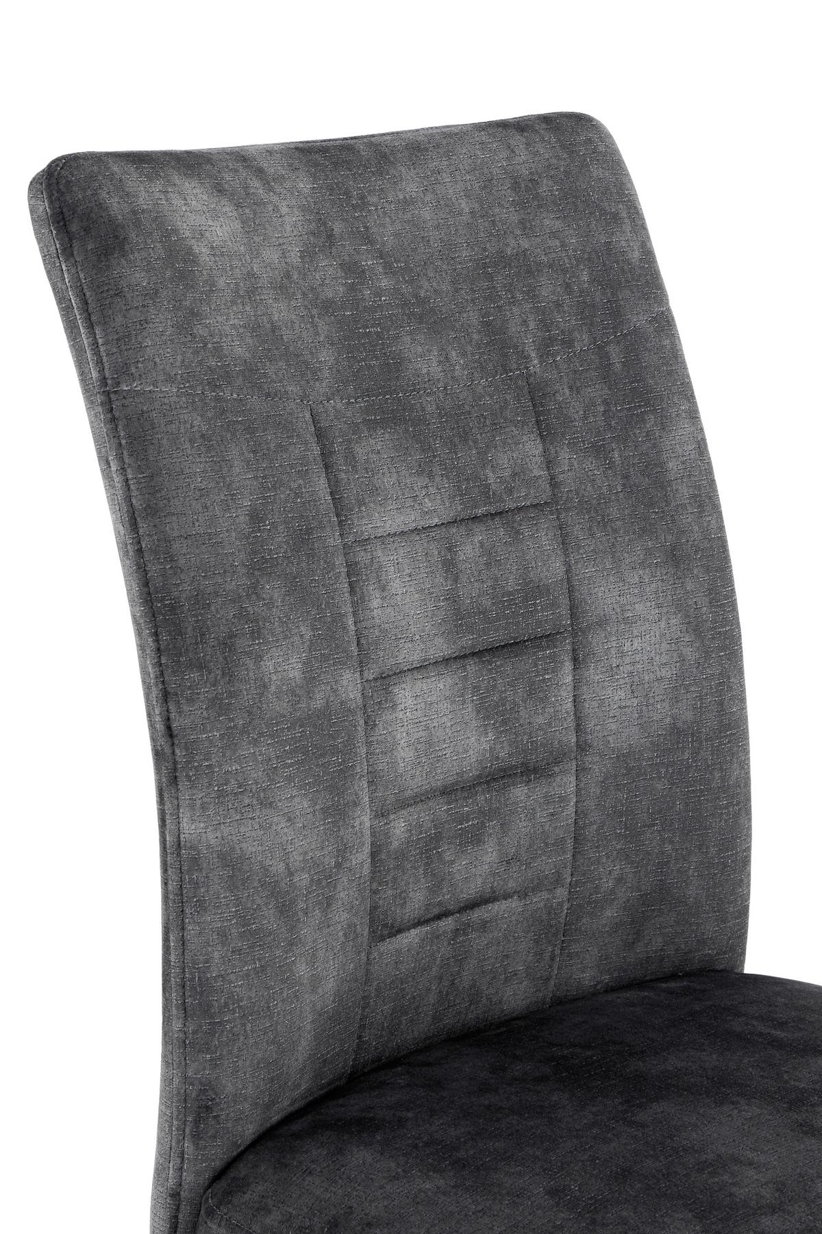 Schwingstuhl-Set Gela S 4er-Set - Anthrazit/Schwarz, MODERN, Textil/Metall (49/98/61cm) - MID.YOU