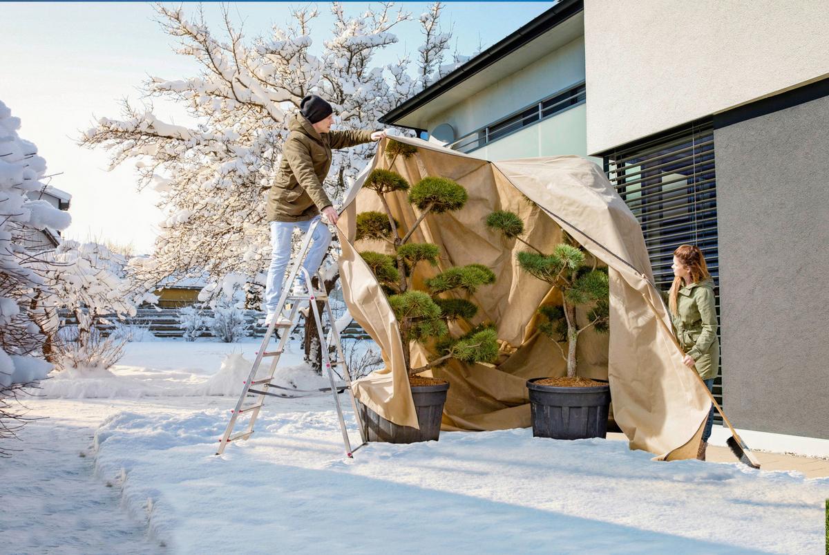 Wintervlieshaube, 390x350 Cm, Witterungsbeständig - Beige, Basics, Kunststoff (390/350cm) - Windhager