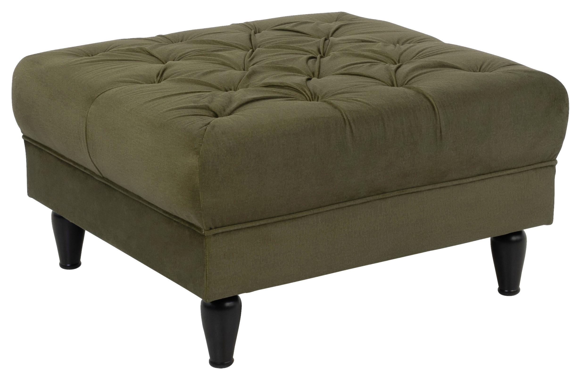 HOCKER CUPIDO - Schwarz/Olivgrün, Design, Textil (82/44/82cm) - MID.YOU