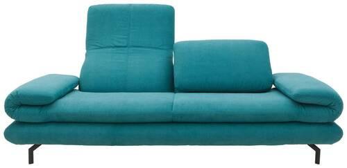 2-sitzer-sofa Looks Xiii Türkis - Türkis/Schwarz, Design, Textil (204 (264)/83 (110)/98cm) - LOOKS by W.Joop