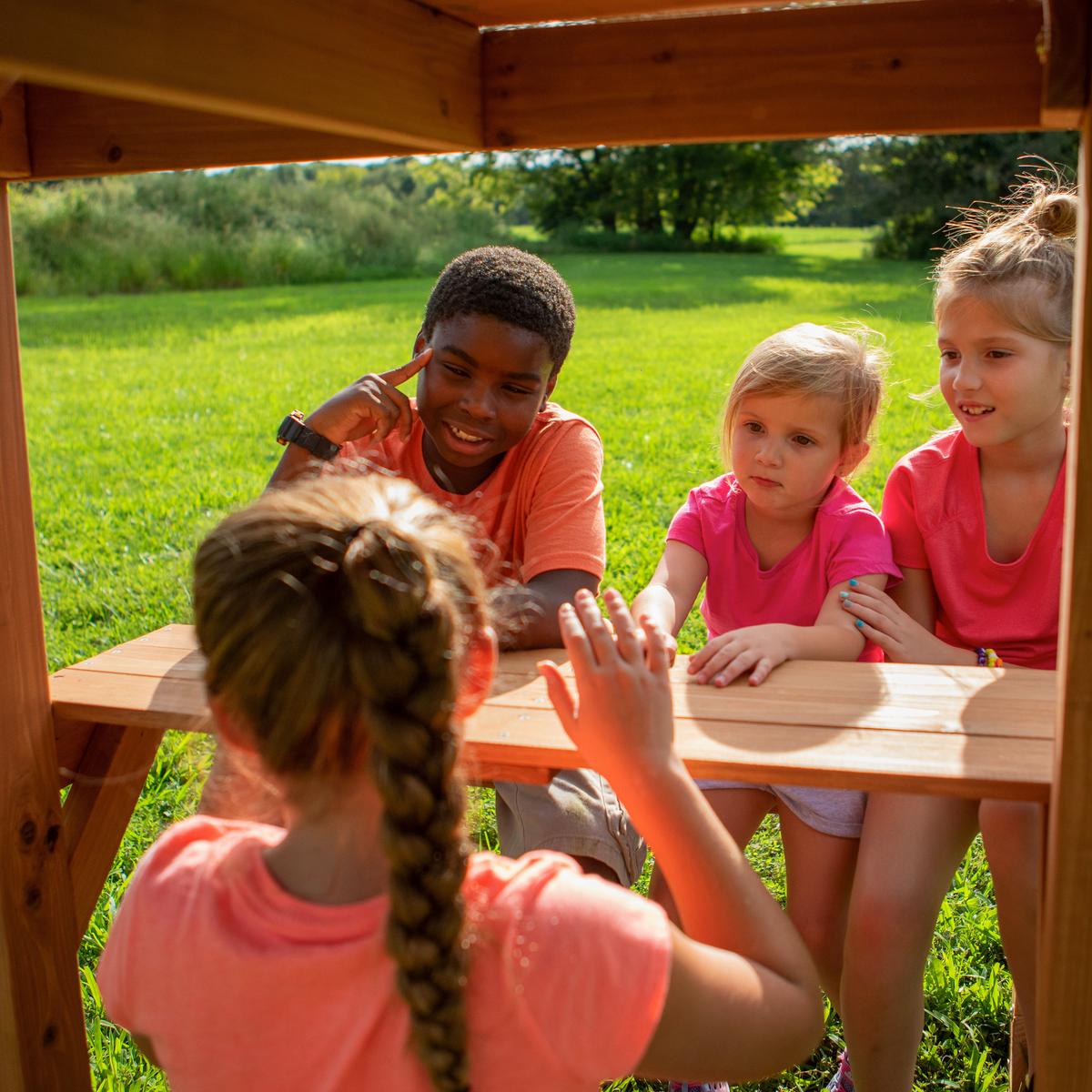 Spielturm Backyard Belmont - Dunkelgrün/Gelb, KONVENTIONELL, Holz (220/290/540cm) - Ambia Garden