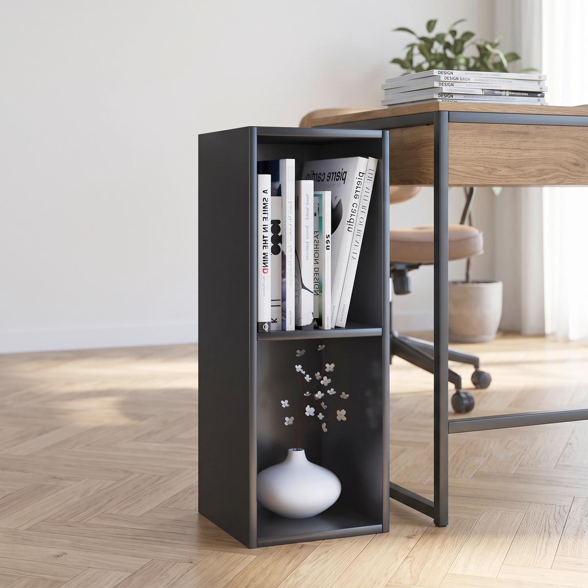 Regál na dokumenty š: 34 cm, černý - černá, Basics, kompozitní dřevo (34/72/30cm) - MID.YOU