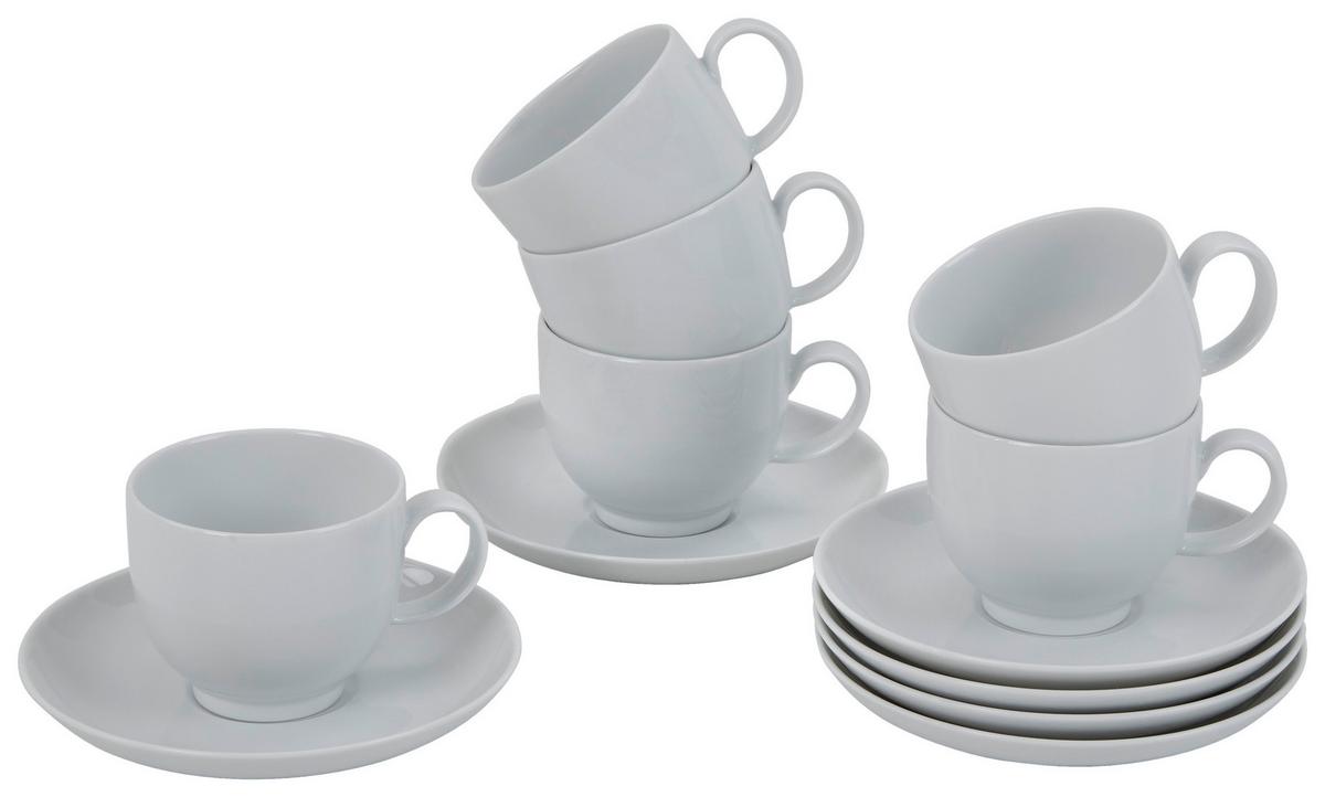 Kaffeeservice Sketch Keramik 6 Personen Geschirr Set Weiß - Weiß, KONVENTIONELL, Keramik (43/24/18cm) - Seltmann Weiden
