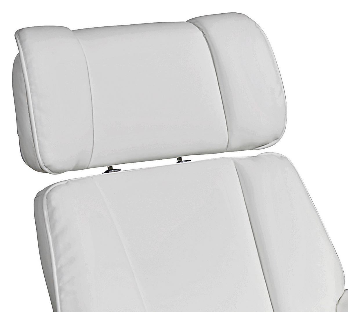 Fernsehsessel Mit Massagefunkt. Paloma Lederlook Weiß - Chromfarben/Weiß, MODERN, Textil/Metall (77cm) - Luca Bessoni