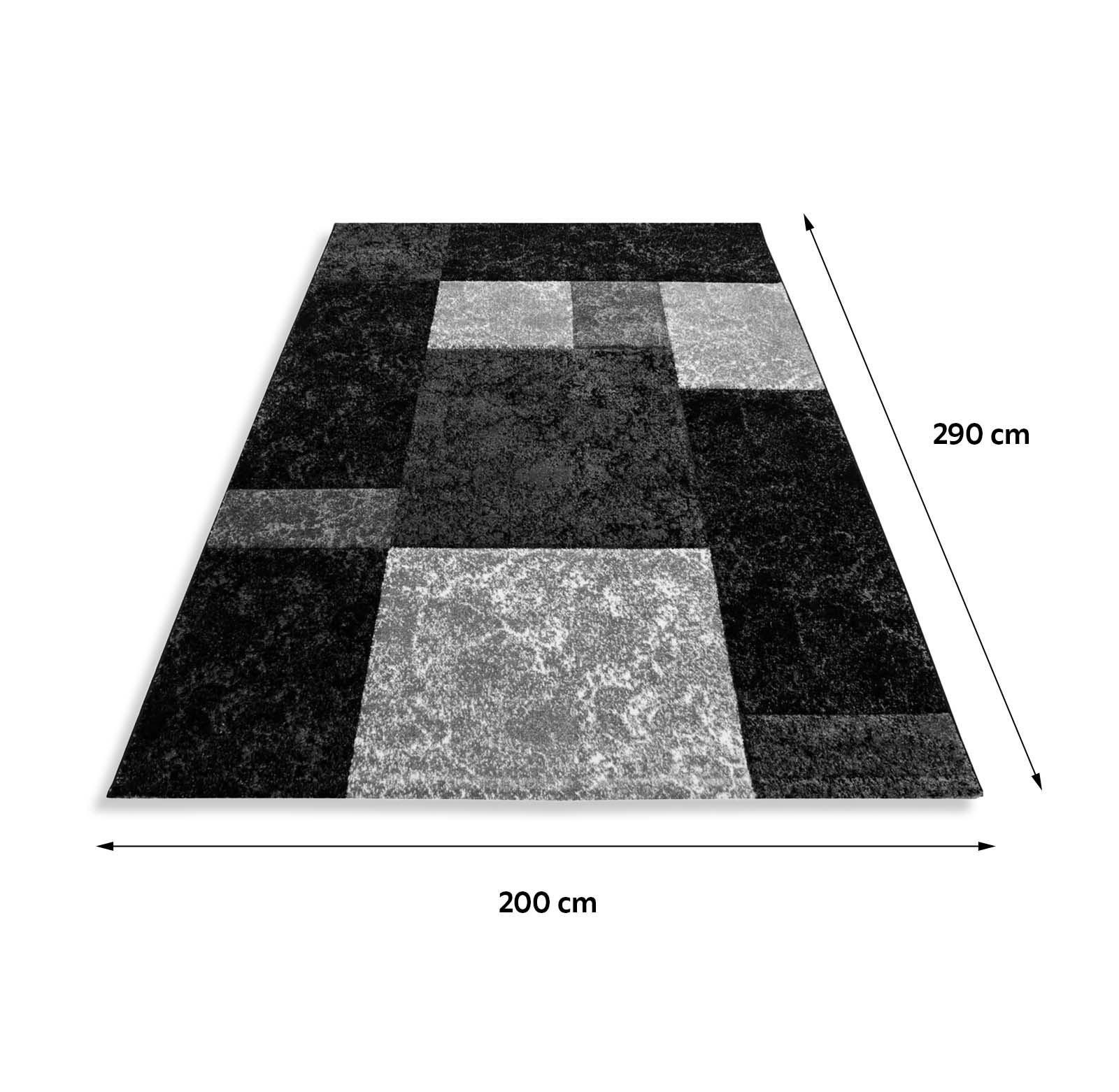 Webteppich Schwarz Naturfaser Hawaii 200x290 cm - Schwarz, KONVENTIONELL, Textil (200/290cm)