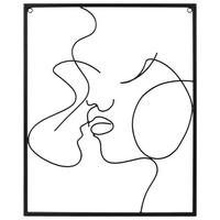 Nástenná dekorlácia Lady, 36/45cm - čierna, Modern, kov (36/45cm) - Mömax