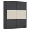 Schwebetürenschrank Neo Grau Champagner B: 175 cm - Champagner/Alufarben, MODERN, Holzwerkstoff (175/210/59cm) - Rauch Möbel