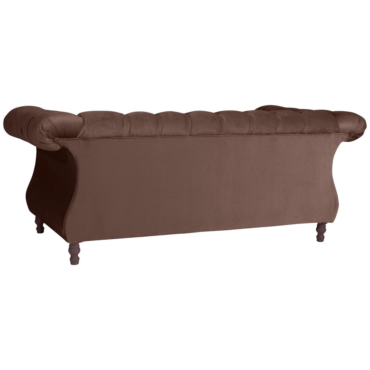 2-Sitzer-Sofa Ivette mit Armlehnen Braun Velours - Nussbaumfarben/Braun, Design, Textil (200/80/100cm) - Max Winzer