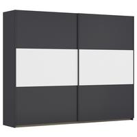 Schwebetürenschrank Neo Grau Weiß B: 261 Cm - Weiß/Grau, MODERN, Holzwerkstoff (261/210/59cm) - Rauch Möbel