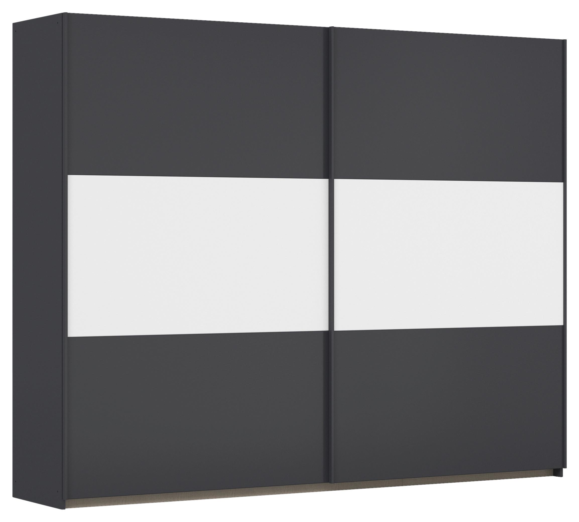 Schwebetürenschrank Neo Grau Weiß B: 261 cm