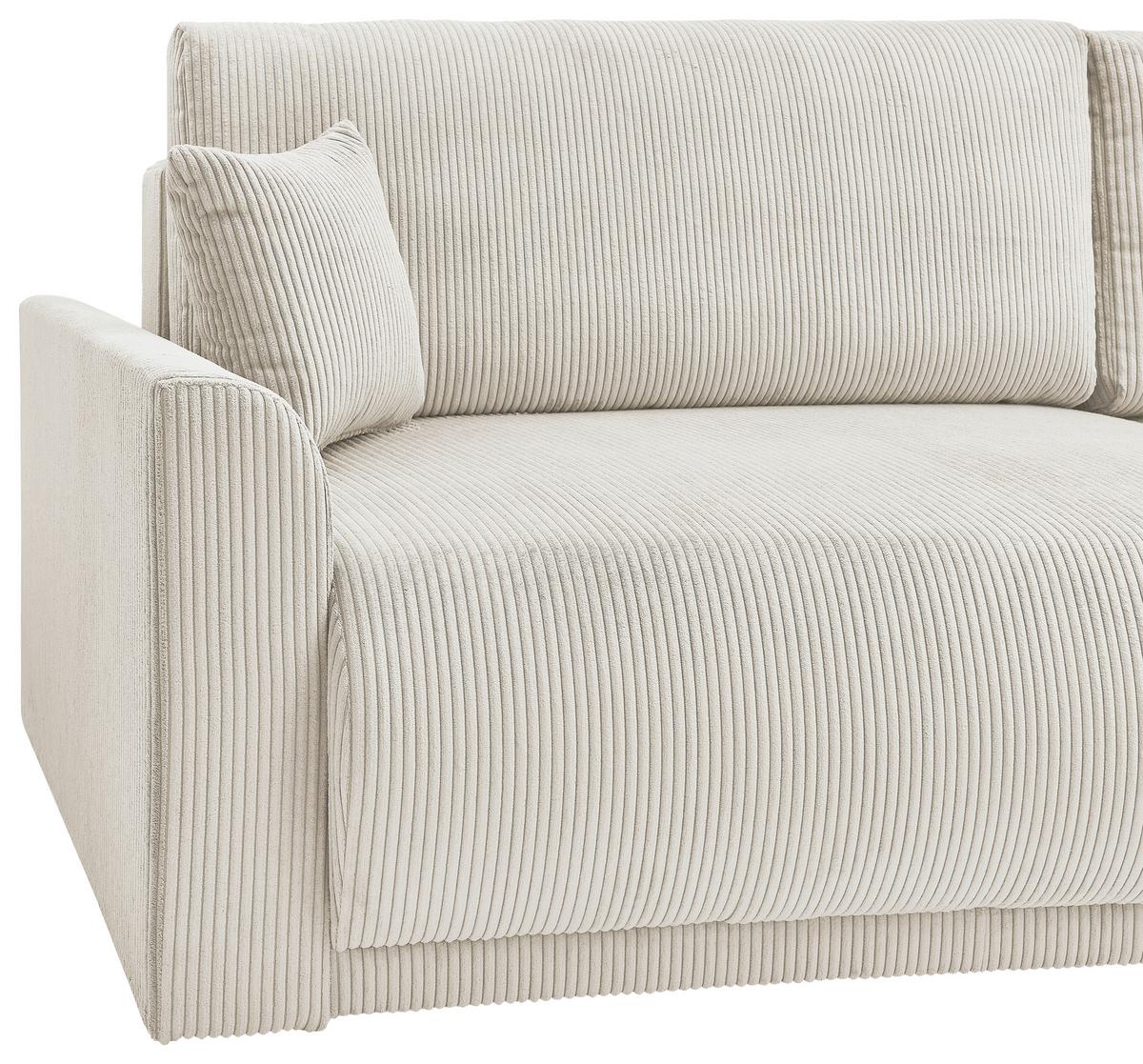 Rozkladacia pohovka KIM, krémový menčester - krémová, Modern, drevo (234/90/103cm)