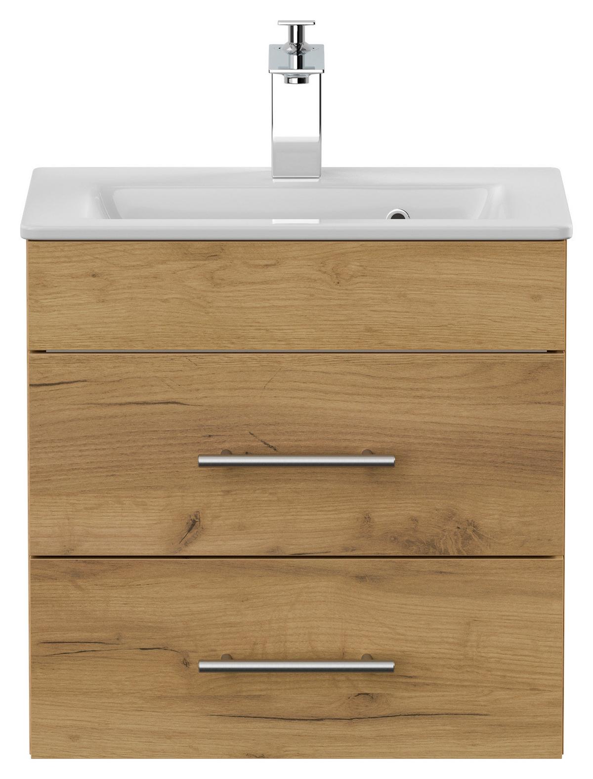 Badezimmer Portus Eiche Dekor B: 50 cm - Eichefarben/Weiß, MODERN, Holzwerkstoff (50cm) - MID.YOU