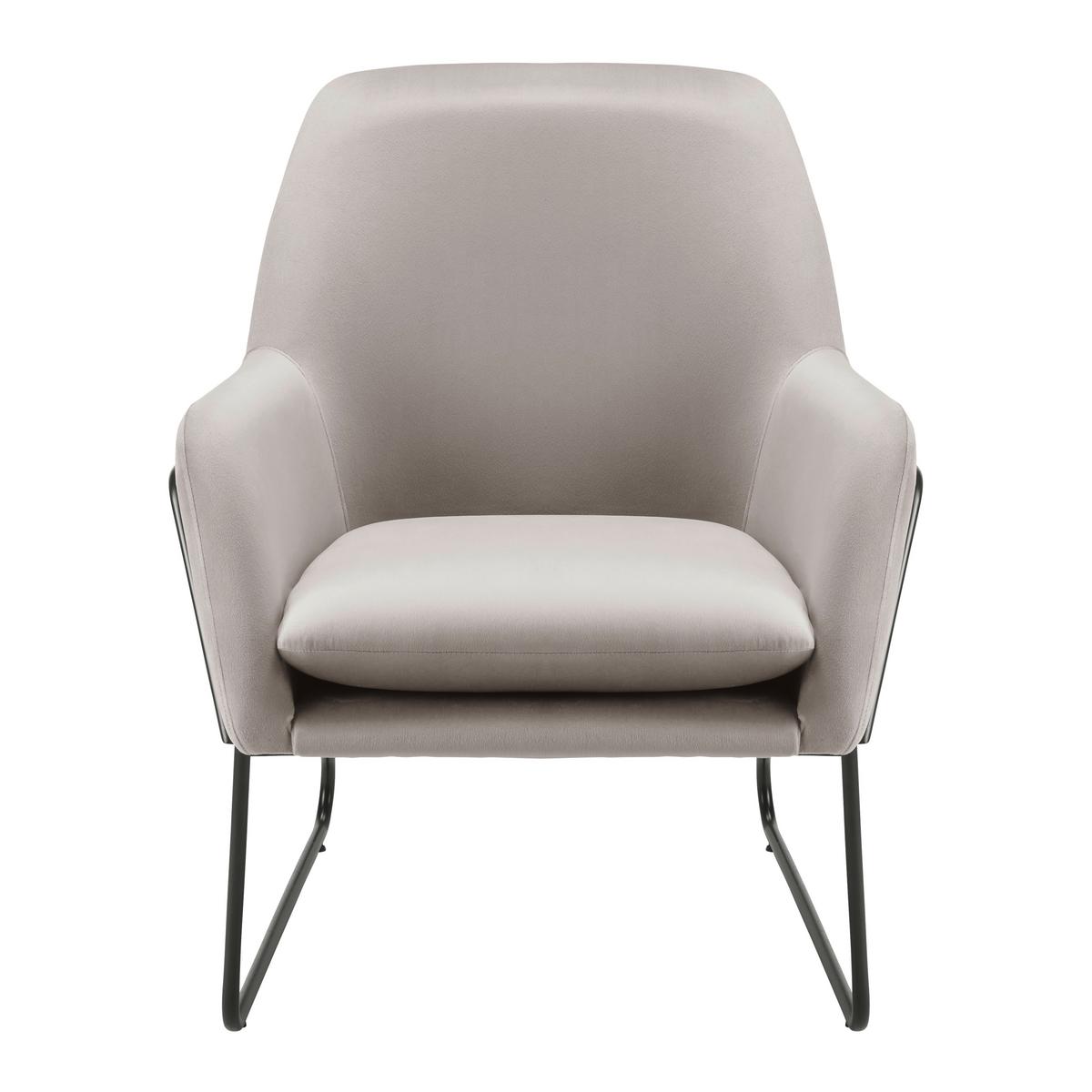 Křeslo KEZIA béžová - černá/béžová, Moderní, kov/textil (71/84/79cm) - P & B