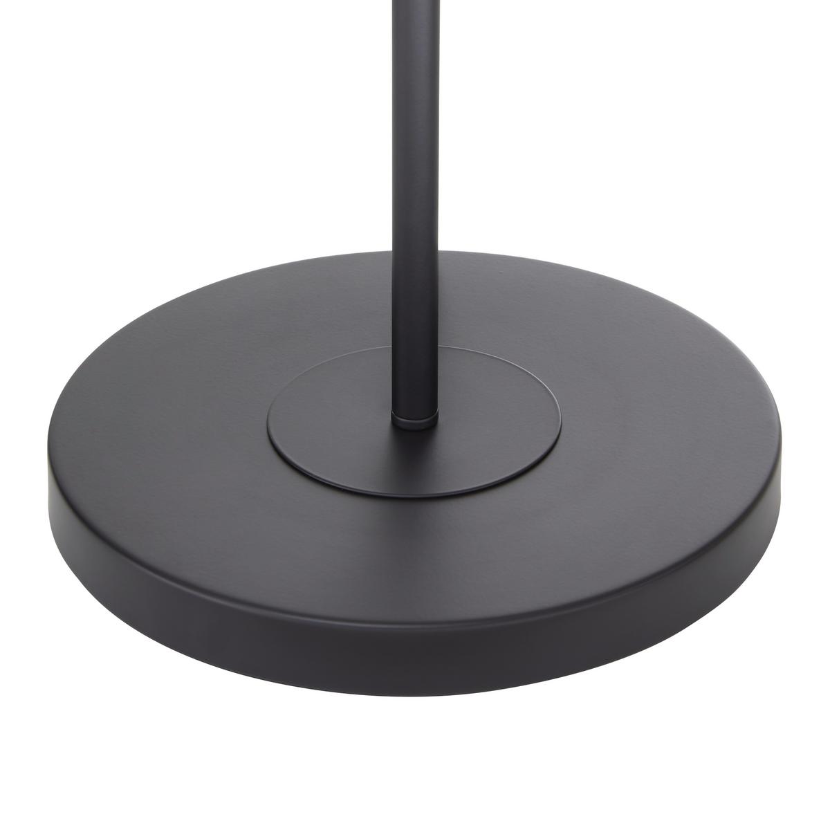 Stojaca lampa Tiano čierna - čierna, Modern, kov/sklo (25/155cm) - Bessagi Home