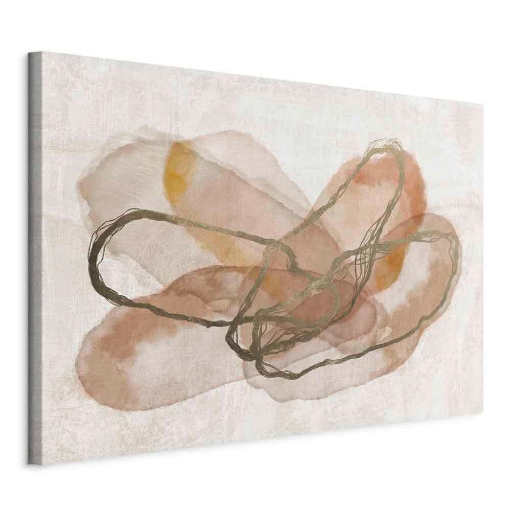 Leinwandbild Beige B: 60 cm - Beige, Basics, Holzwerkstoff/Textil (60/40/1,2cm) - artgeist