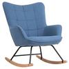 Schaukelstuhl mit Armlehnen Richie Echtholz/Webstoff Blau - Blau/Buchefarben, MODERN, Holz/Textil (72/92/92cm) - MID.YOU