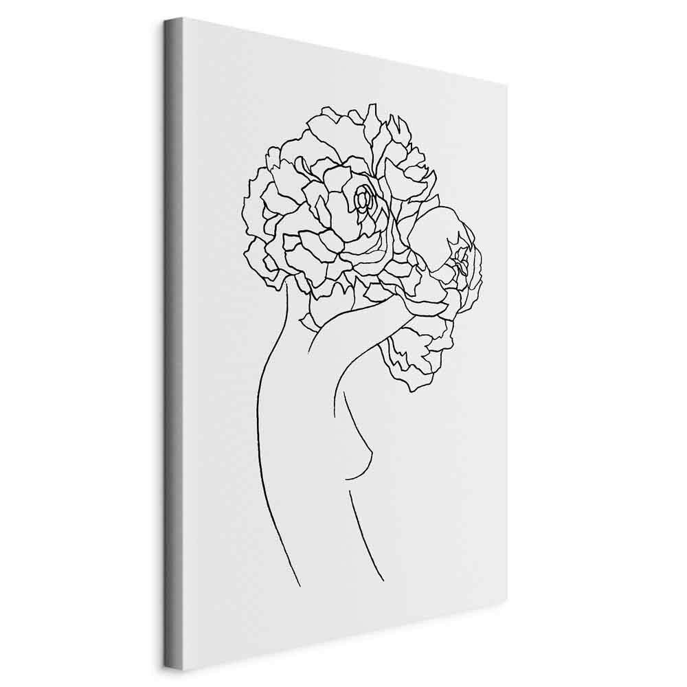 Leinwandbild Gardener Schwarz Weiß B: 40cm