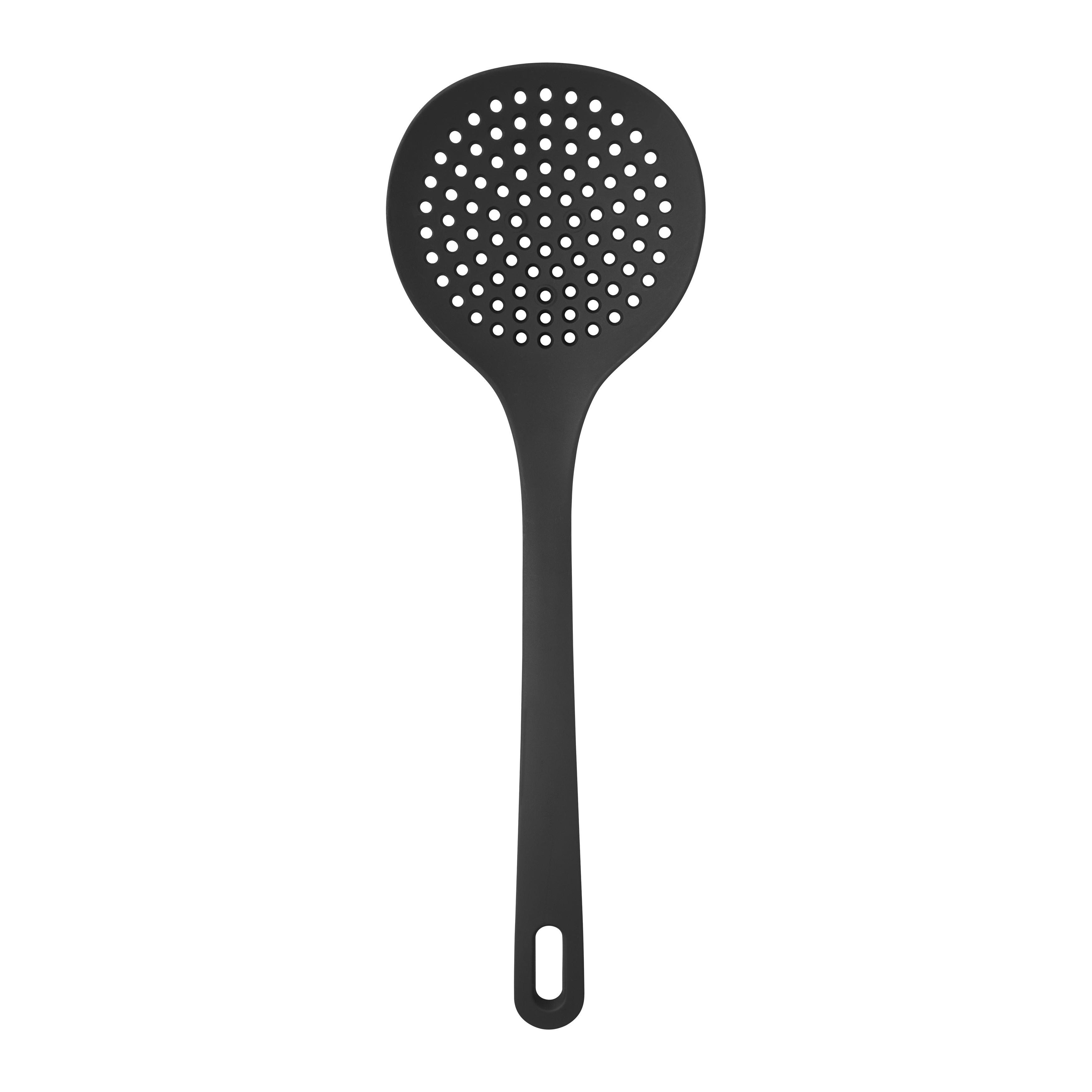 Naberačka s otvormi na cedenie KIKI - tmavosivá, Konventionell, plast (33,5cm) - Mömax