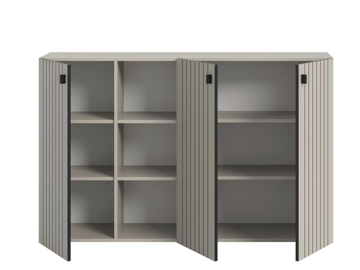 Kommode Station Kaschmir B: 70cm - Kaschmir/Schwarz, Design, Holzwerkstoff (70/192/37cm) - MID.YOU