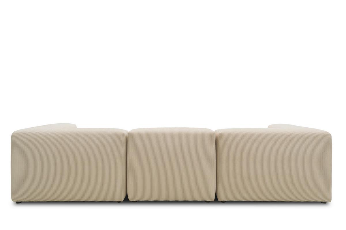 3-sitzer-sofa Creme B: 301 Cm - Creme/Schwarz, Design, Textil (301/69/108cm) - MID.YOU