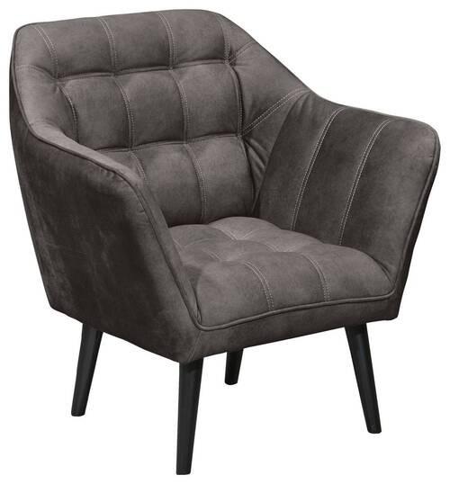 Cocktailsessel Max Dunkelbraun B: 84 cm - Dunkelbraun/Schwarz, MODERN, Holzwerkstoff/Textil (84/87/70cm) - MID.YOU