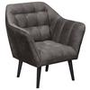 Cocktailsessel Max Dunkelbraun B: 84 Cm - Dunkelbraun/Schwarz, MODERN, Holzwerkstoff/Textil (84/87/70cm) - MID.YOU