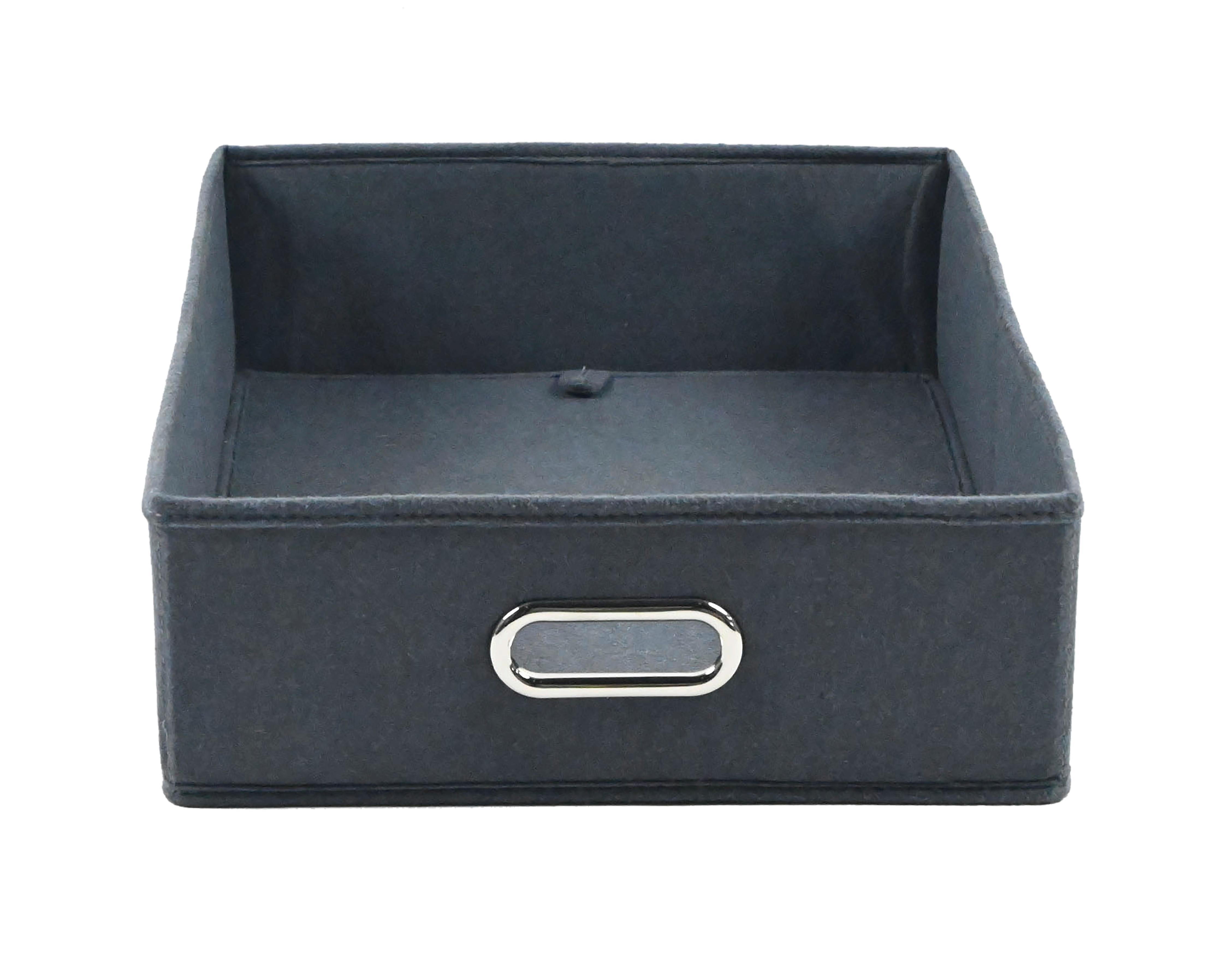 Úložný Box Unit, S - šedá, Konvenční, textil/plast (33/43,5/12cm) - Premium Living