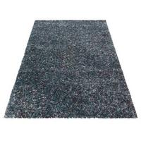 Hochflor Teppich Blau Enjoy 160x230 cm - Blau/Pastellblau, KONVENTIONELL, Textil (160/230cm)