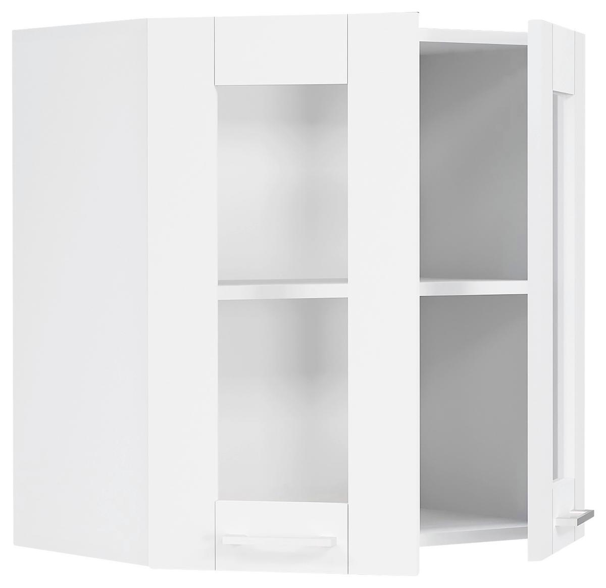 Küchenoberschrank Colura - Weiß, Trend, Glas/Holzwerkstoff (80/60/31cm) - MID.YOU