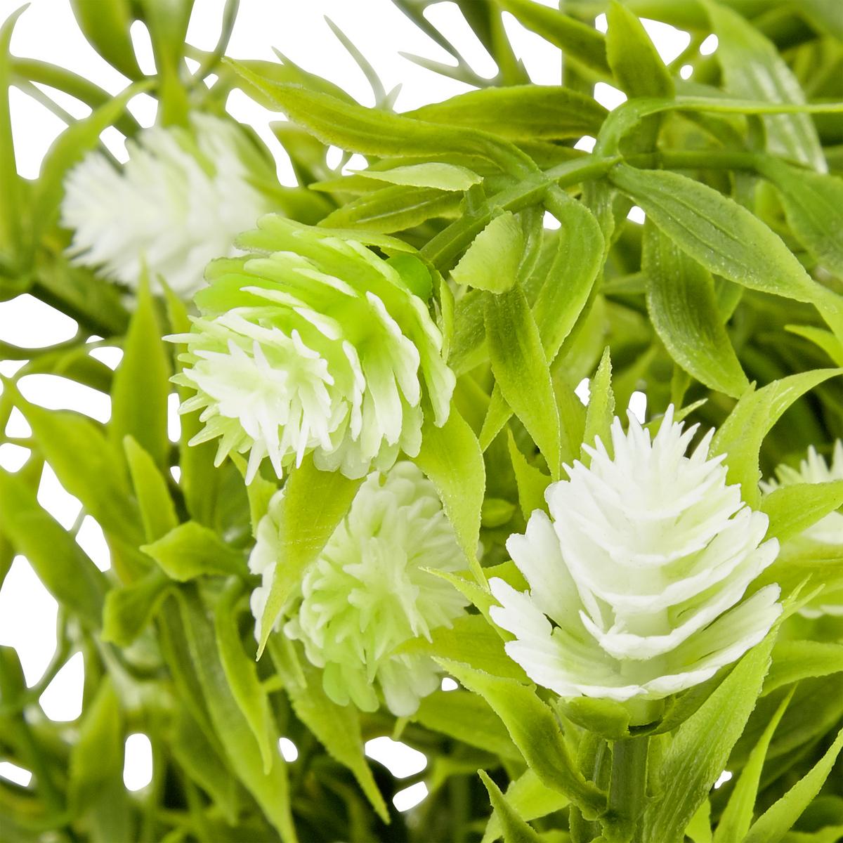 Kunstpflanze Weiß/Grün H: 23 cm Im Topf, Cassandra - Schwarz/Weiß, Basics, Kunststoff (15/23cm) - Luca Bessoni