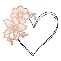 Wanddeko Heart Multicolor B: 50 Cm - Multicolor, Basics, Holz/Metall (50/45/2cm)