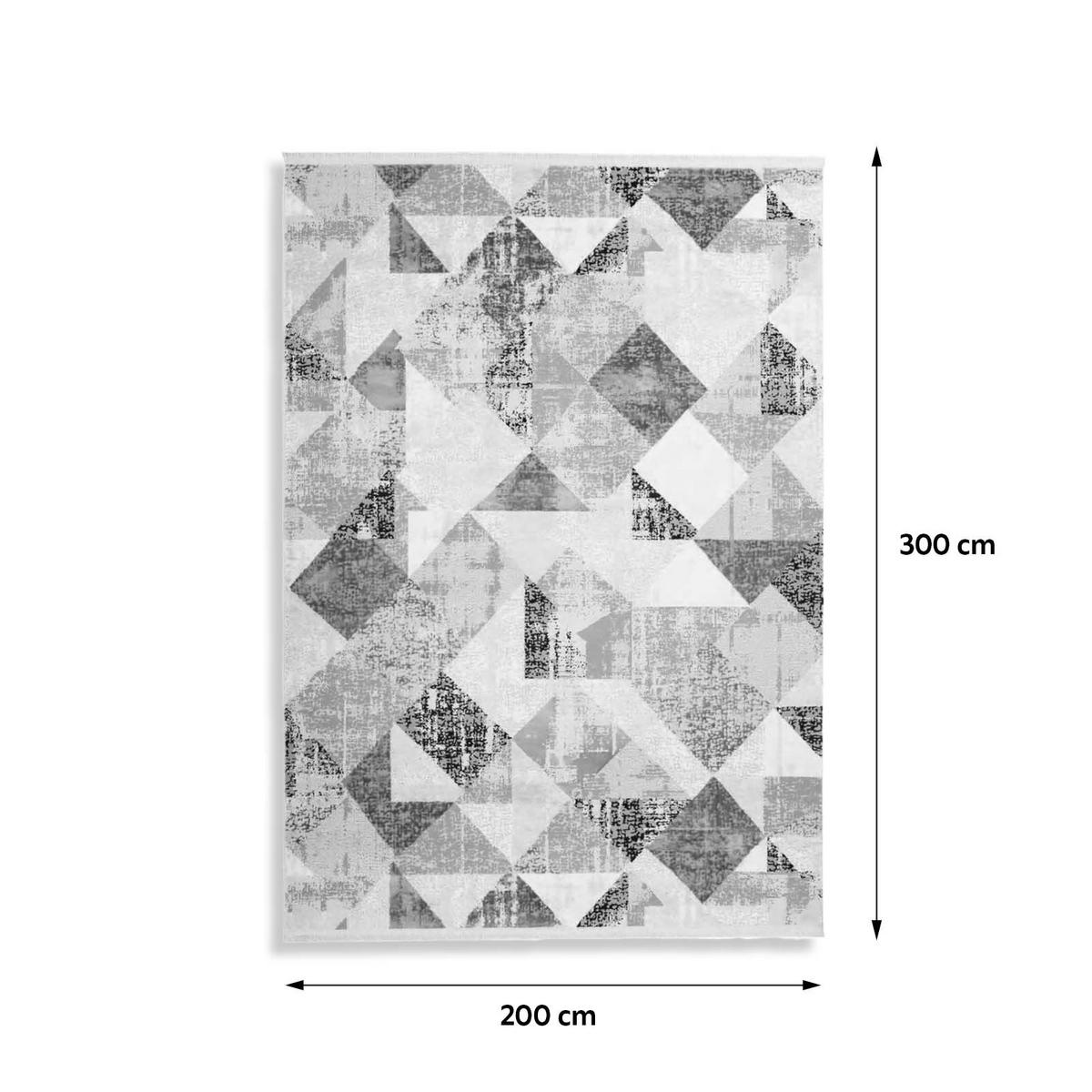 Webteppich Grau/Rosa Akropolis 200x300 cm - Rosa/Grau, Design, Textil (200/300cm) - Kayoom