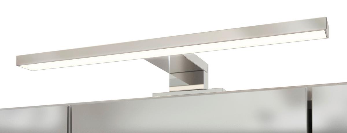 Badmöbel-Set 4-Tlg. inkl. LED Helsinki, Weiß/Eiche - Eichefarben/Weiß, KONVENTIONELL, Glas/Holzwerkstoff (120cm) - Held