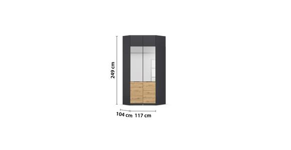 Aufsatzschrank Max-Extra - Grau, KONVENTIONELL, Holzwerkstoff (117/39/104cm) - James Wood