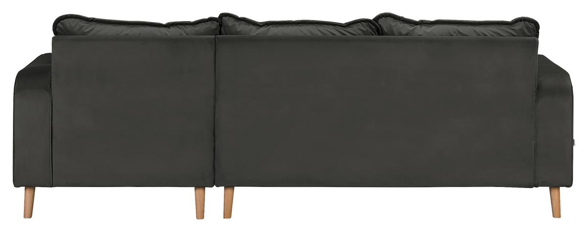 Ecksofa Beata Dunkelgrau S: 230x150 cm - Wengefarben/Dunkelgrau, Design, Textil (230/150cm) - Livetastic