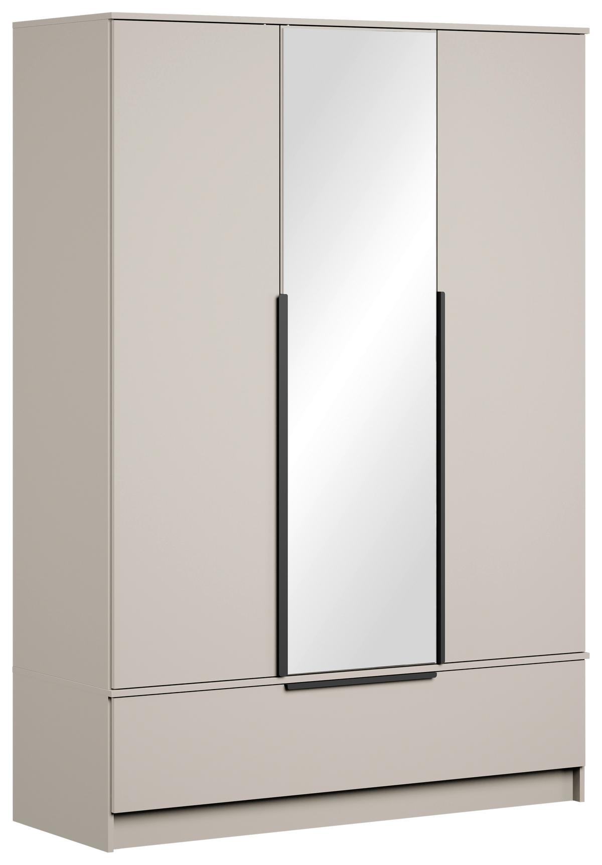 ŠATNÍ SKŘÍŇ SPIRIT - černá/kašmírová, Konvenční, kov/kompozitní dřevo (134,5/192,9/51cm) - P & B