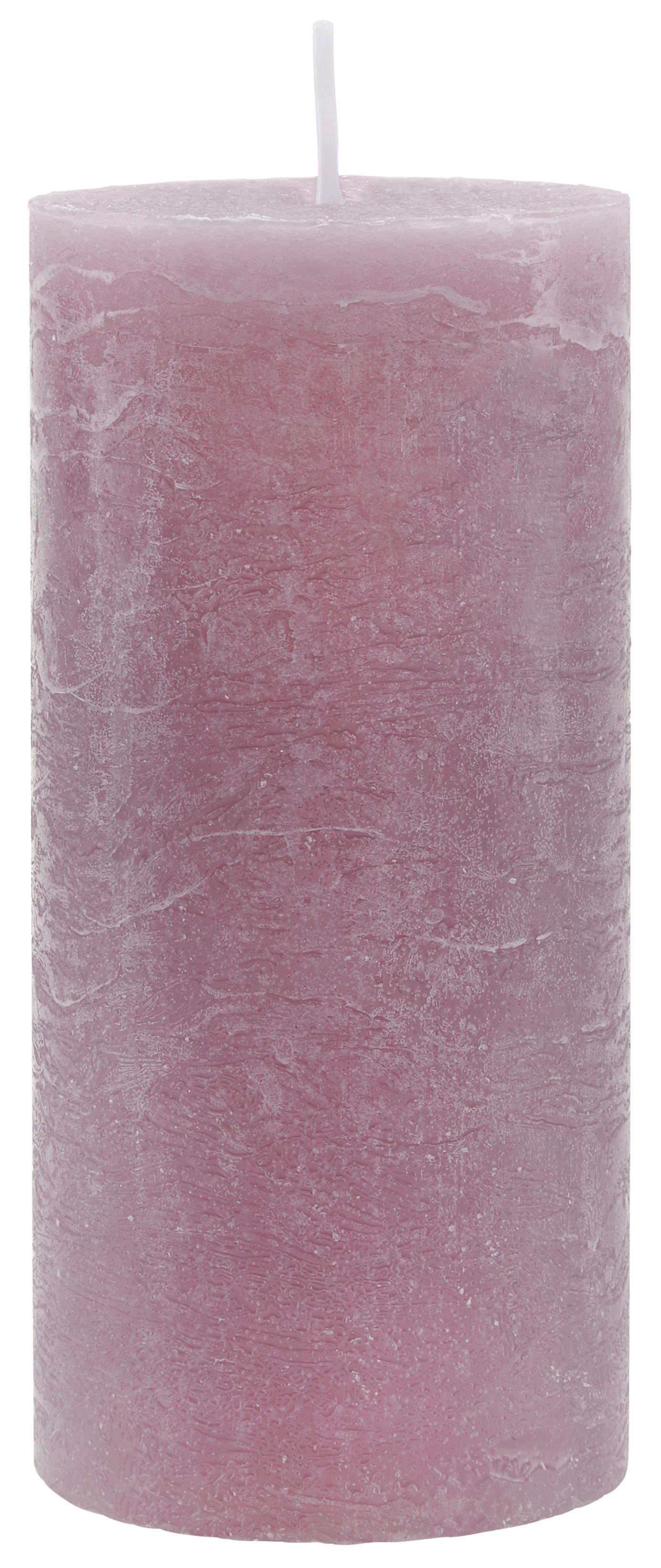 VÁLCOVÁ SVÍČKA LIA - purpurová, Moderní (6,8/15cm) - Premium Living