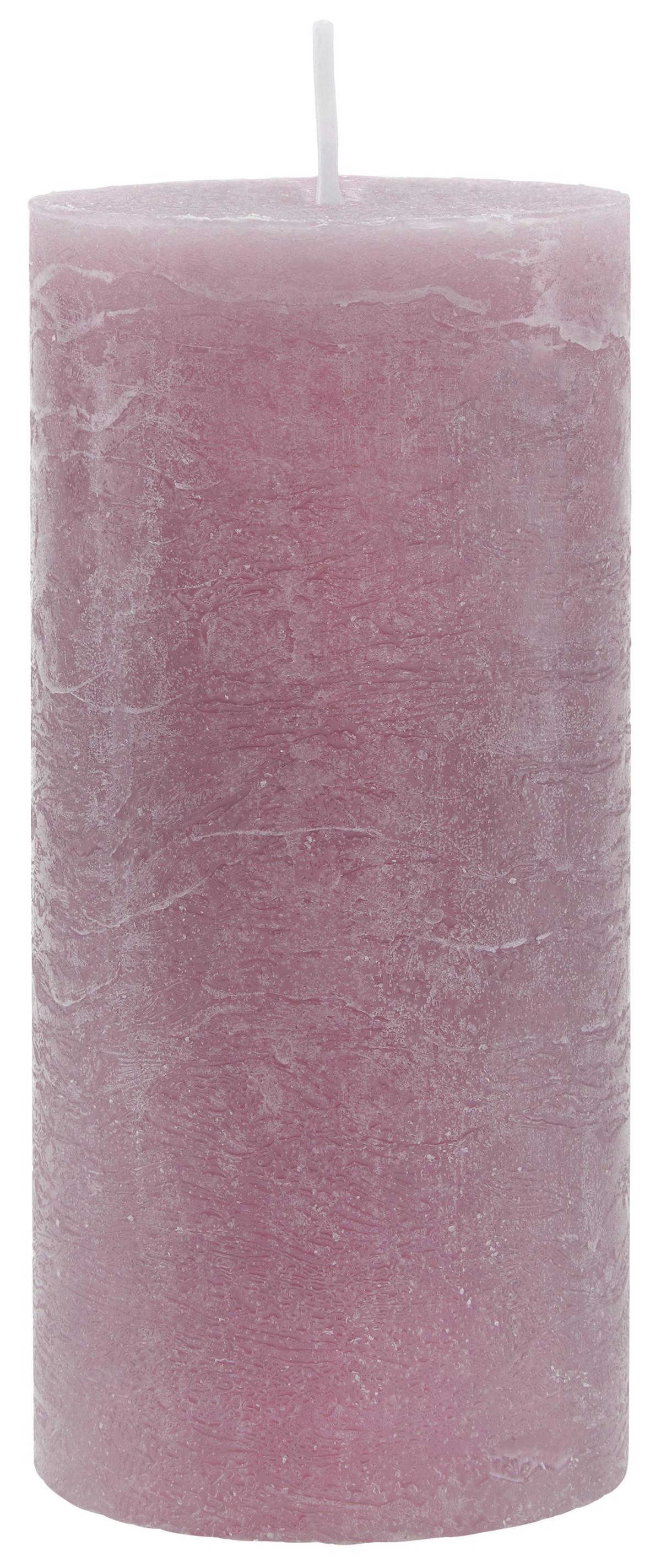 VÁLCOVÁ SVÍČKA LIA - purpurová, Moderní (6,8/15cm) - Premium Living