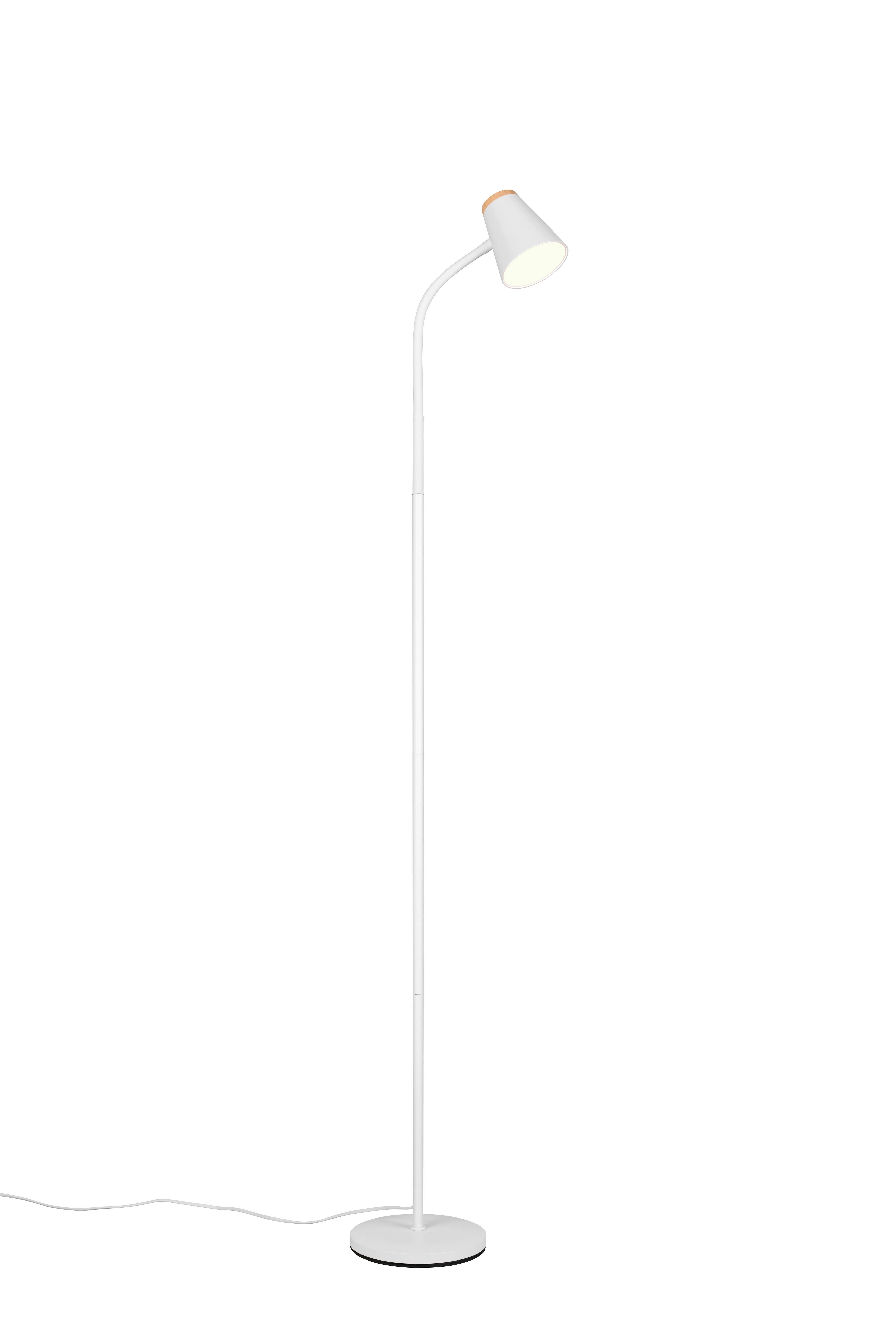 LED-Stehleuchte Pongo Braun Weiß B: 19,5 cm - Braun/Weiß, Basics, Kunststoff (145/19,5/37cm)