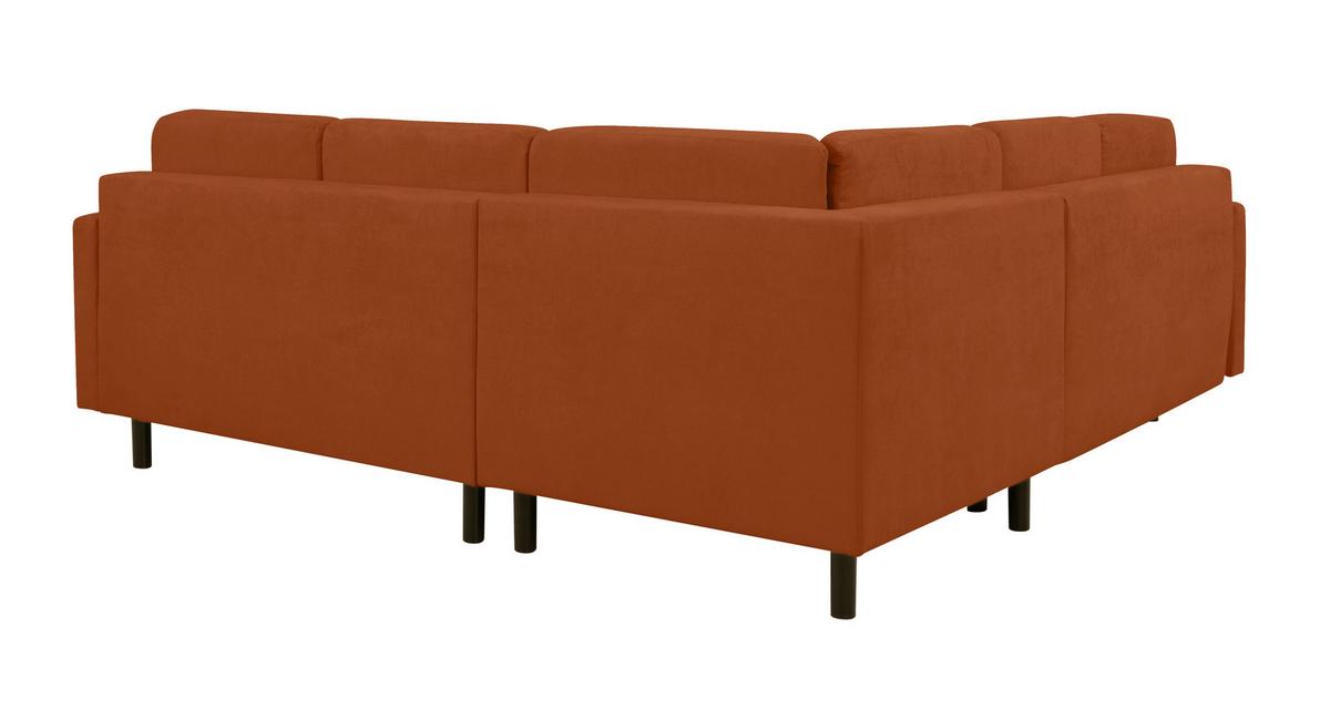 Ecksofa Noret Terracotta S: 242x242 Cm - Buchefarben/Terracotta, Design, Textil (242/242cm) - MID.YOU