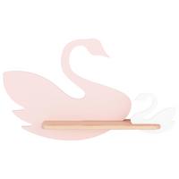 Kinderwandleuchte 21-75598 Swan - Pink/Weiß, Basics, Holz/Holzwerkstoff (27/12/31cm)