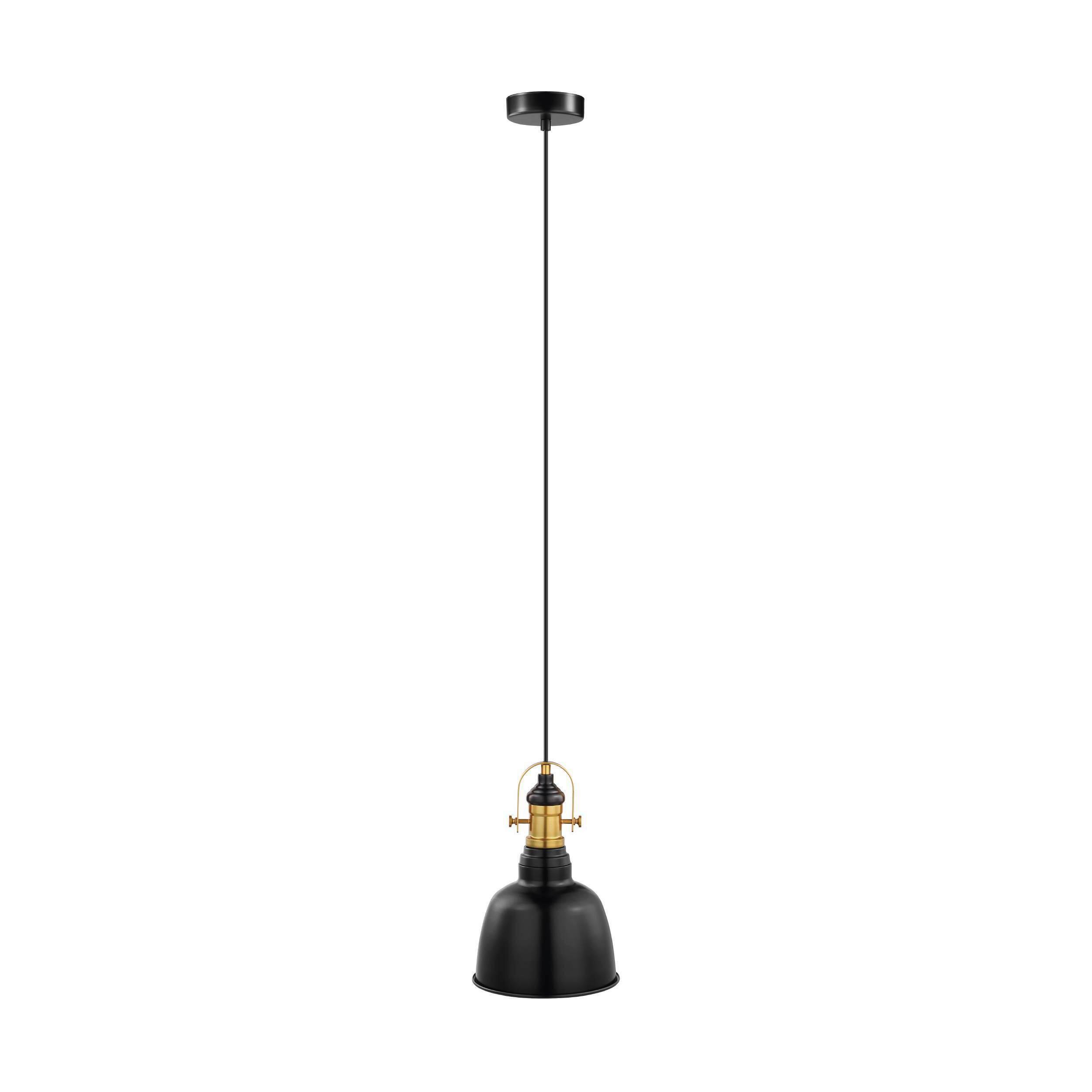 Hängeleuchte 49693_gilwell - Schwarz, KONVENTIONELL, Metall (18,5/110cm) - Eglo