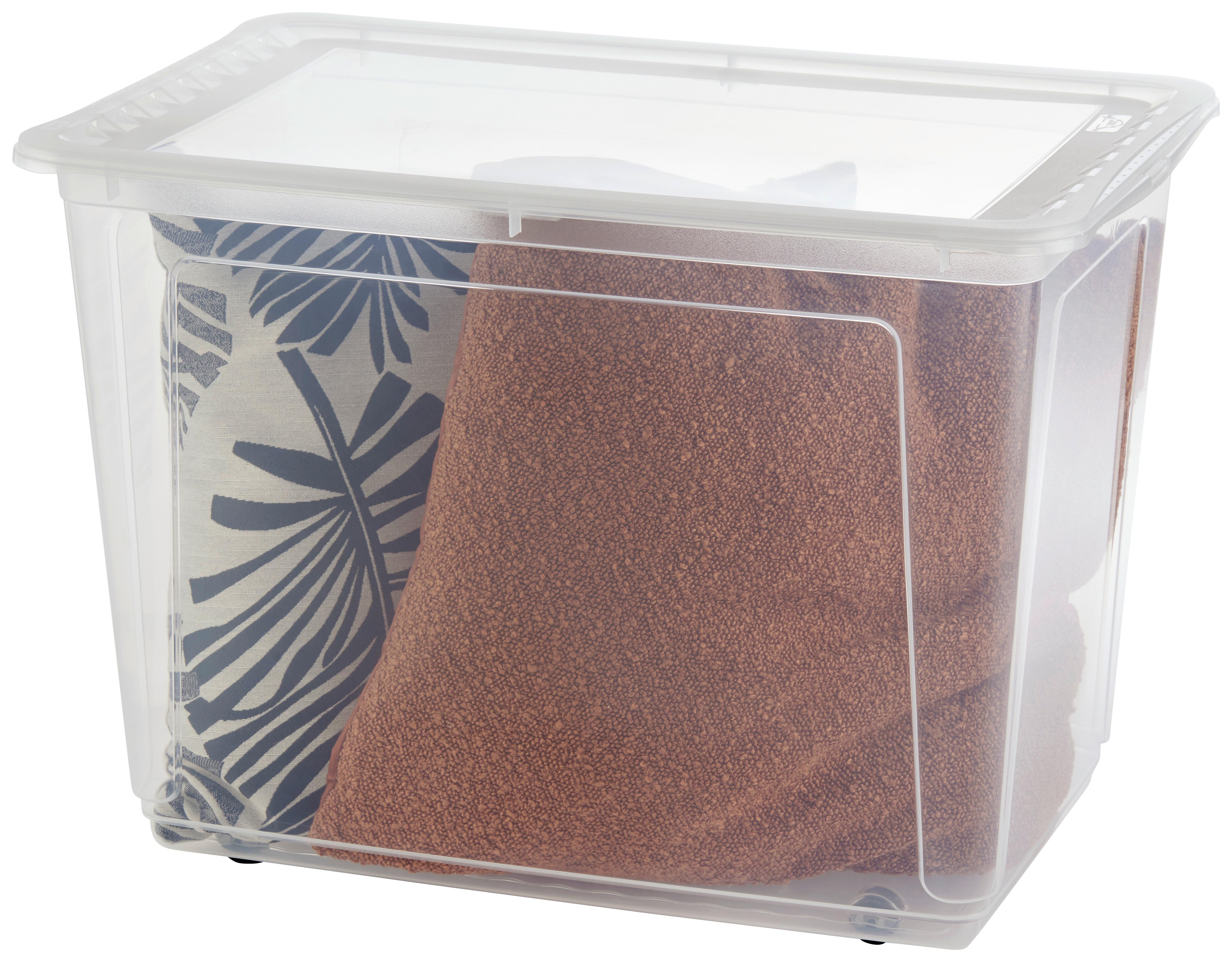 Aufbewahrungsbox Bert + Deckel Kunststoff 59x42x39 Cm - Transparent, Basics, Kunststoff (59/42/39cm) - Homezone