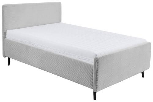 Polsterbett Peach - Hellgrau/Schwarz, MODERN, Holzwerkstoff/Textil (120/200cm) - MID.YOU