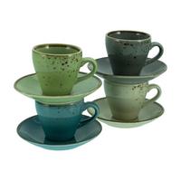 Nature Collection 8-Teilig Beige, Grau, Blau, Grün - Blau/Beige, Trend, Keramik - Creatable