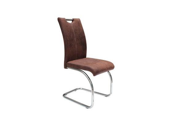 Schwingstuhl Moni - Dunkelbraun, MODERN, Textil/Metall (42,5/99,50/57cm) Schwingstuhl Moni - Dunkelbraun, MODERN, Textil/Metall (42,5/99,50/57cm)