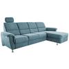 Ecksofa Parole Hellblau S:292/165 cm - Chromfarben/Hellblau, KONVENTIONELL, Textil (292/165cm) - Livetastic