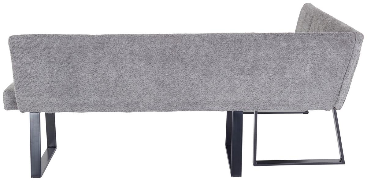 Eckbank Grau Polyester/eisen Tampa Ca. 150x190 Cm - Schwarz/Grau, MODERN, Textil/Metall (150/190cm) - MID.YOU