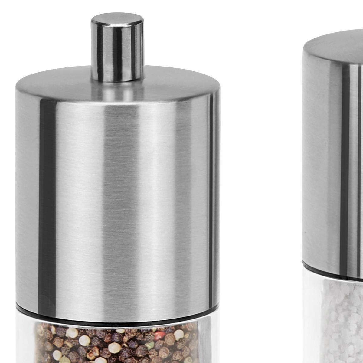 Salz- Und Pfeffermühle Collini Manuell H: Ca. 15,5 Cm - Silberfarben, KONVENTIONELL, Keramik (4,5/15,5cm) - Collini