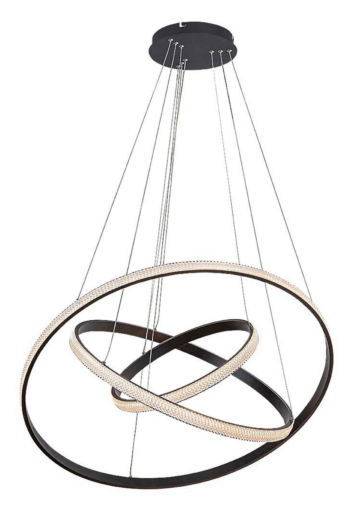 ZÁVESNÉ SVIETIDLO GRETE - čierna/biela, Design, kov/plast (80/150cm)